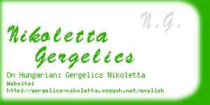 nikoletta gergelics business card